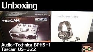 Unboxing the AudioTechnica BPHS1 and Tascam US322 [upl. by Audsley]