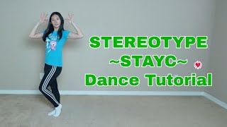 STEREOTYPE STAYC Dance Tutorial Mirrored [upl. by Carine]