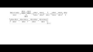 tan x  cot x ÷ csc x [upl. by Purdy]