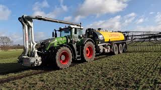 Fendt 936 Vario mit einem Briri Fass in der Gülleausbringung fürs Lohnunternehmen Landsberg [upl. by Htnicayh]