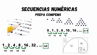 Guía examen sucesiones numéricas matemáticas  PREPA  COMIPEMS  parte 1 [upl. by Dera]