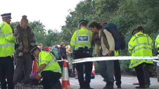 Climate Camp Protest ignores Police Stop amp Search [upl. by Ahsienahs]