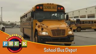 School Bus Depot  Virtual Field Trip  KidVision PreK [upl. by Bartolemo367]