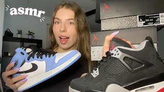 ASMR shoes collection whispers tapping unboxing [upl. by Torray659]