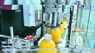 Industrial NFC juice processing production line a complete set of cleaning juicing sterilizing an [upl. by Corny]