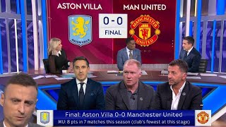 Aston Villa vs Man Utd 00 NevilleScholes amp Berbatov React as Ten Hag Earns Crucial Breathing Room [upl. by Altis]