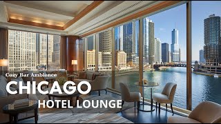 Chicago Hotel Lounge Overlooking the Cityscape  Soft Jazz Saxophone Instrumentals for Relaxation [upl. by Anisamot841]