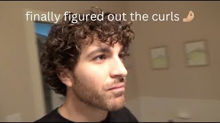 mens life changing curly hair styling routine [upl. by Retniw]