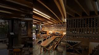 Modern Wine Bar with Warm Wooden Finishes  Design Inspiration [upl. by Alberik]