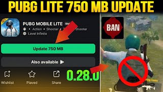 Finally😍 750 Mb Update Live In Pubg Mobile Lite  0280 Update Pubg Lite  Pubg Lite Id Ban Start [upl. by Llezom]