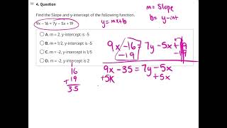 Slopes and Intercepts 4 V2 [upl. by Behrens]