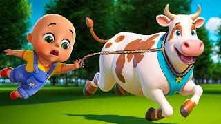 Animal Farm Song Cow Version  Five Little Monkeys  Nursery Rhymes and Kids Songs  Baby Bobo [upl. by Monica374]