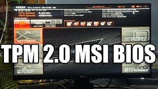 How to Enable TPM 20 for MSI BIOS Motherboards [upl. by Sirroned]