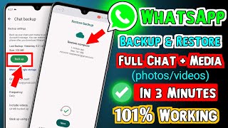 WhatsApp Chat Backup and Restore 2024  How To Restore WhatsApp Messages On Android [upl. by Anavoig]