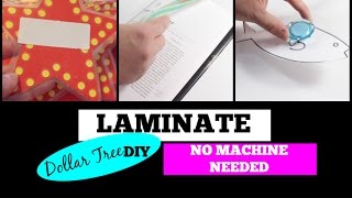 DOLLAR TREE DIY  HOW TO LAMINATE WITHOUT A LAMINATOR [upl. by Antipus217]