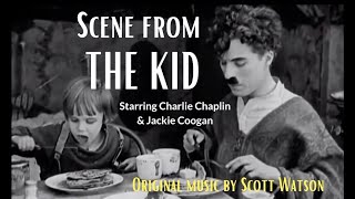 Scene from The Kid starring Charlie Chaplin and Jackie Coogan [upl. by Enirod]