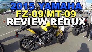 2015 Yamaha FZ09 MT09 REVIEW REDUX [upl. by Kalil]