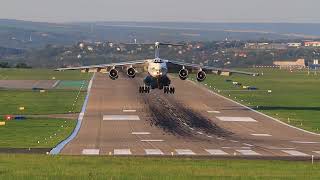 Ilyushin IL76TD90VD 4KAZ101 Departing from Chisinau International Airport RMO RW27 18062024 [upl. by Alvera101]