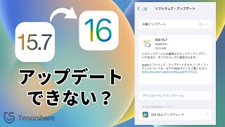 iOS 157からiOS 16にアップグレードできない？実用解決法4選 [upl. by Anelliw]