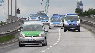 40 Streifenwagen Polizei Brandenburg  Sachsen  Bayern  Hamburg [upl. by Anaytat]