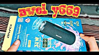 কম দামে ভালো ।Awei Y669 Speaker Unboxing First impression Bangla Review  Awei Y669 Better Then JBL [upl. by Odelle331]