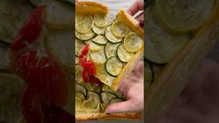 Puff Pastry Galette with Ricotta Cheese Zucchini Yellow Squash amp Cherry Tomatoes  Happy Bake Day [upl. by Janicki77]