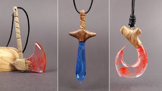 3 Amazing Epoxy Necklace Designs  Epoxy Resin DIY [upl. by Norreht]