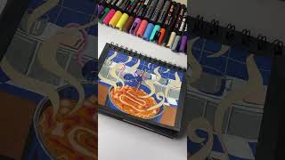 Easy Posca Marker Painting for beginners  cartoon character  part  7 [upl. by Underwood]