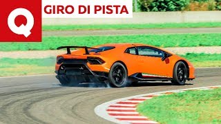 Giro di pista sulla Lamborghini Huracán Performante  Quattroruote [upl. by Ansilma829]