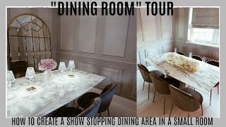 DINNG ROOM TOUR  HOW TO TRANSFORM A SMALL SPACE INTO A STUNNING DINING ROOM  IAM CHOUQUETTE [upl. by Pablo305]