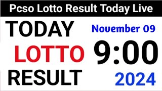 Lotto Result Today 9pm draw 9 November 2024 Swertres Ez2 PCSO [upl. by Analim769]