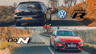 Hyundai i30N Performance vs VW Golf R MK 75 Hatchback HOT HATCHBACK SHOOTOUT 4K Review [upl. by Kieffer]