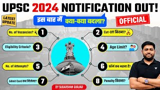 UPSC Notification 2024  How to fillEligibilityAge limitCutoff1056 Vacancies  Sudarshan Gurjar [upl. by Mariande]