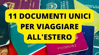 🔴 11 DOCUMENTI UNICI PER VIAGGIARE INSIEME AL PERMESSO DI SOGGIORNO O LA RICEVUTA [upl. by Adneral]