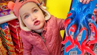 GUMMY CANDY shopping with Adley  how she spends her YouTube Money [upl. by Ahsek16]