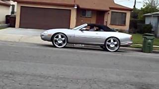 CLEANEST JAGUAR XKR ON 24S  FOR SALE  BY HULK KUSTOMS [upl. by Roz]