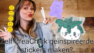 ZELF CREACHICK GEÏNSPIREERDE STICKERS MAKEN tutorial [upl. by Neural473]