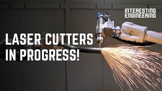 8 laser cutting machines in action [upl. by Ecirehc]