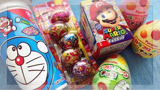 【チョコエッグ】スーパーマリオドラえもんカラフルエッグチョコかわいいお菓子開封ASMRJapanese chocolate Super Mario Brothers colorful [upl. by Aneel]