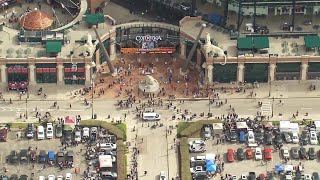 A view from the sky Detroit Tigers Opening Day [upl. by Taryne905]