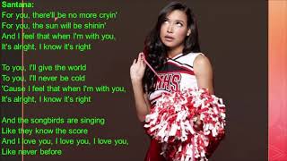 Songbird Glee Lyrics [upl. by Shani275]