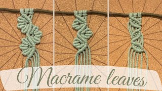 Diy Macrame 3 Formas de Fazer Folhas de Macrame 🍃🌱 [upl. by Kayne]