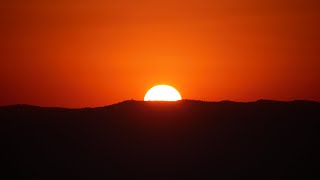 Sunrise over the Transjordan Mountains Real Time [upl. by Relyuhcs30]