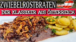 Zwiebelrostbraten mit Röstzwiebeln und einer mega einfachen selbsgemachten Soße [upl. by Yle]