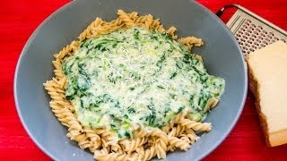 Nudeln mit Spinat und Parmesan Rezept und Anleitung [upl. by Sillaw]