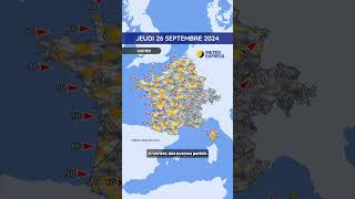 Météo du Jeudi 26 au Samedi 28 Septembre 2024 [upl. by Cuttie192]