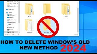 How To Remove Windows Old Folder In Windows 111087 New Method 2024windows [upl. by Shererd999]