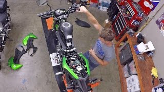 Kawasaki Z125 Pro MNNTHBX Intake and Bazzaz ZFi Fuel Controller Install and Dyno Test Video [upl. by Terrene]