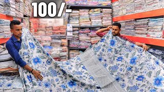 Cotton Bedsheet 100 Starting  Bedsheet Wholesale Market in Kolkata  Barabazar Bedsheet Market [upl. by Peta]