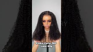 The best 360 lace wig😚 Invisible strap natural kinky curly pre plucked 360 degree skin lace🙌🏾 wigs [upl. by Liamaj870]